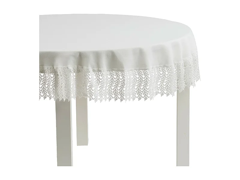 Tischdecke Bernadette mittelweiß 160 cm