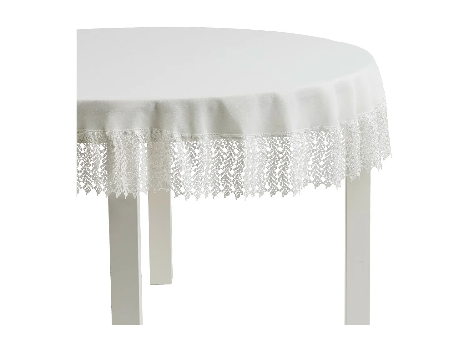 Tischdecke Bernadette mittelweiß 160 cm