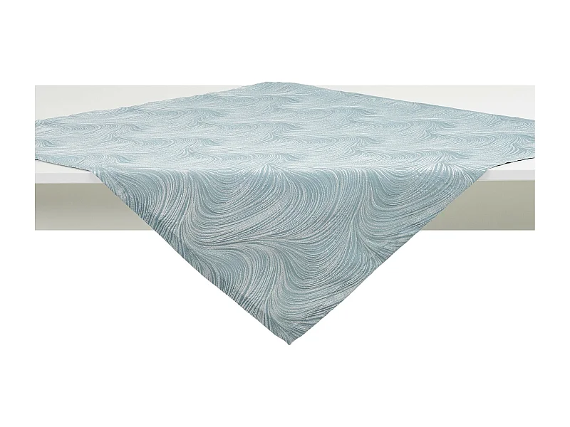 Tischdecke Floah mittelblau 80 x 80