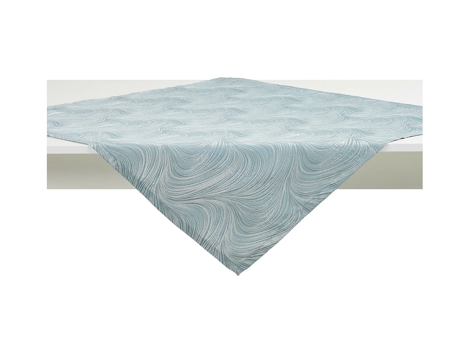 Tischdecke Floah mittelblau 80 x 80