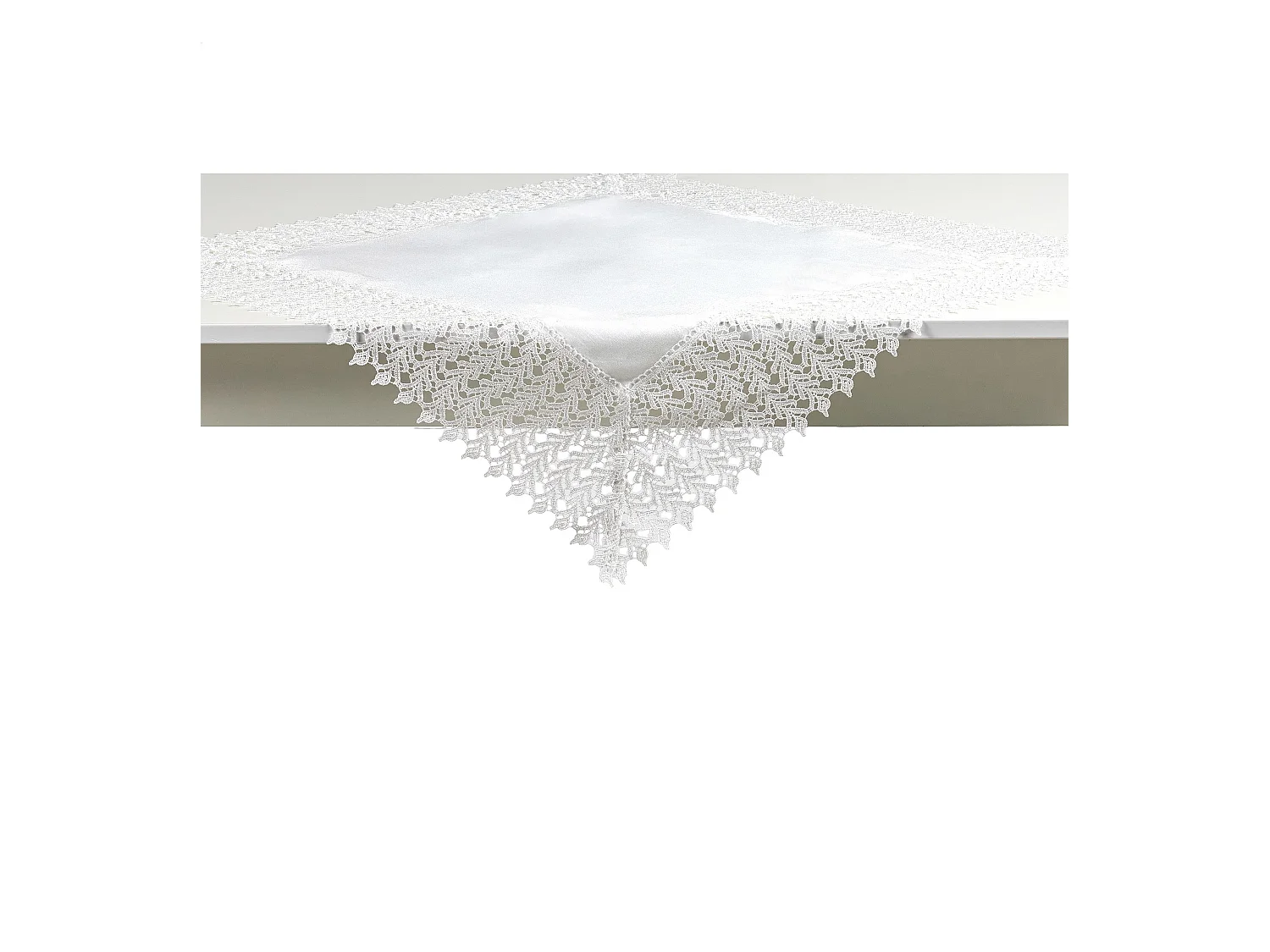 Nappe Décorative Bernadette Blanc Moyen 80x80 Polyester