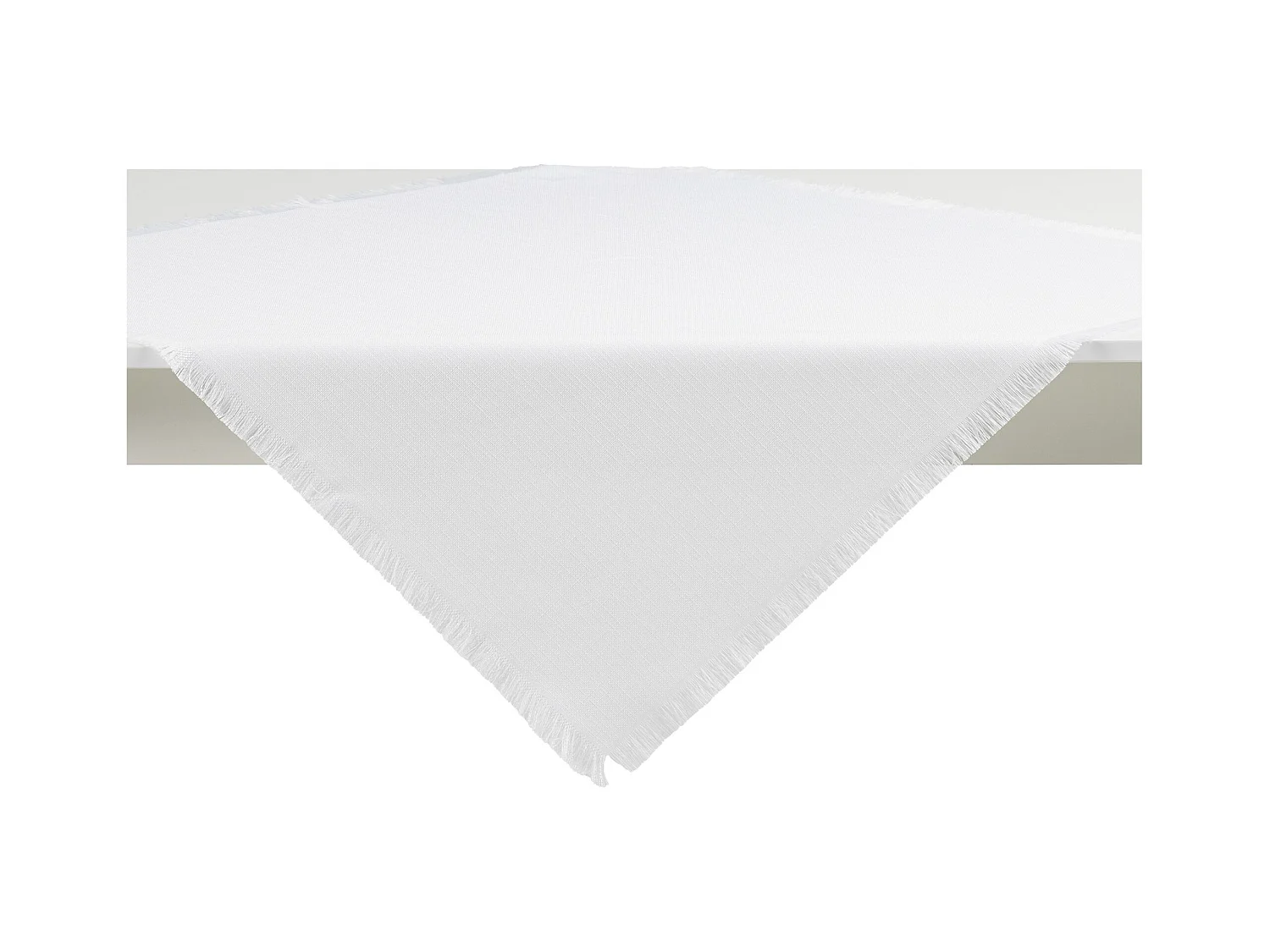 Nappe Unicolore en Polyester Blanc Moyen 80x80 cm