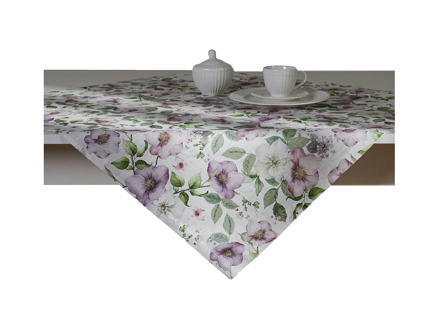 Serviette Imprimée Adeline Violet Clair 80 x 80