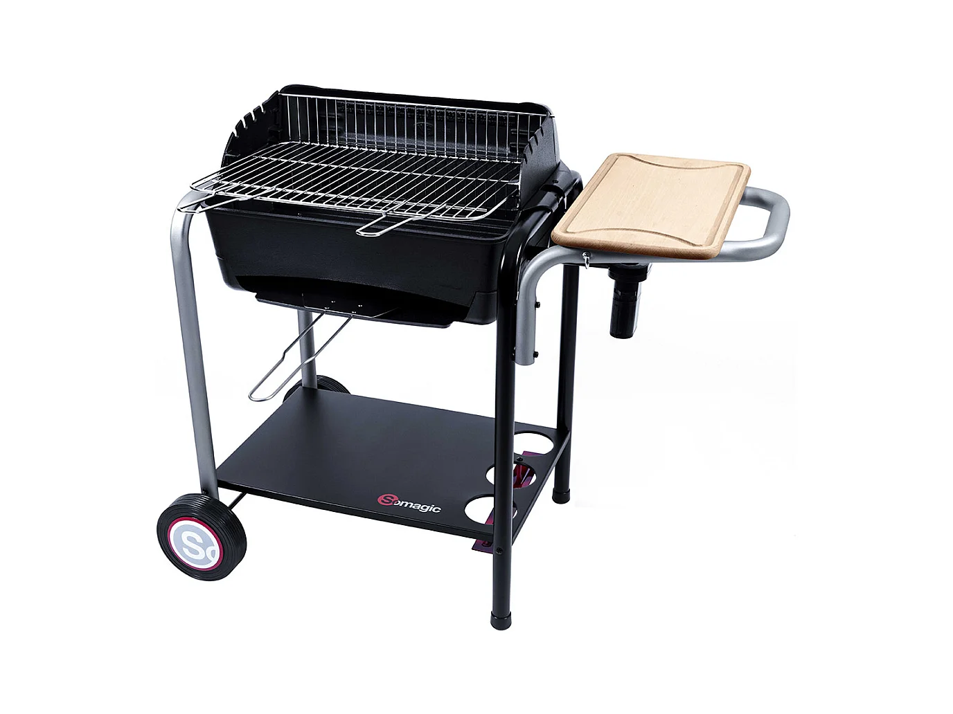 Barbacoa con cajón de hierro fundido y horno pizza