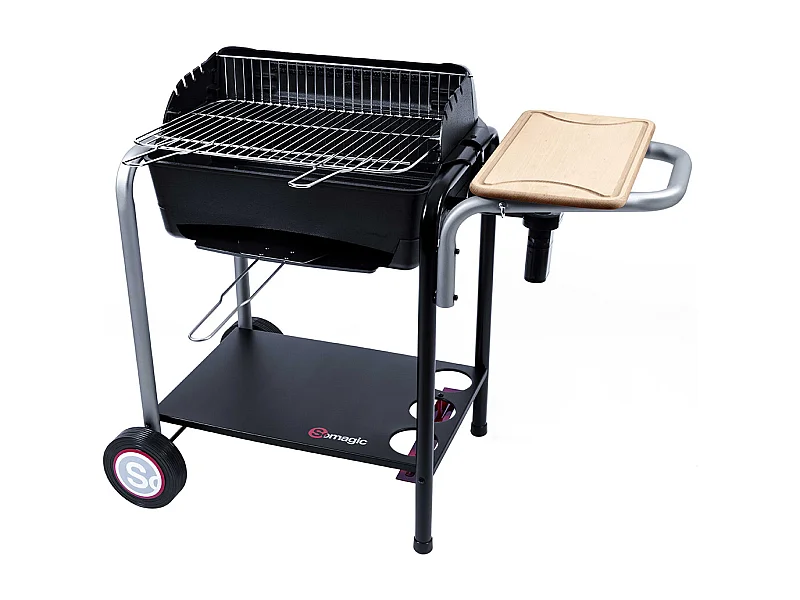 Barbacoa con cajón de hierro fundido y horno pizza