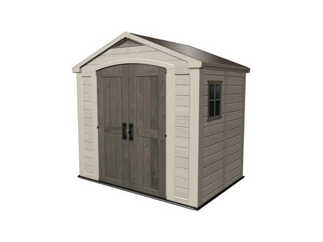 Abri de jardin en résine 4,7 m² Sydney 86 Beige et marron