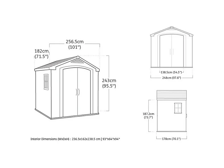 Gerätehaus Factor 86 Beige