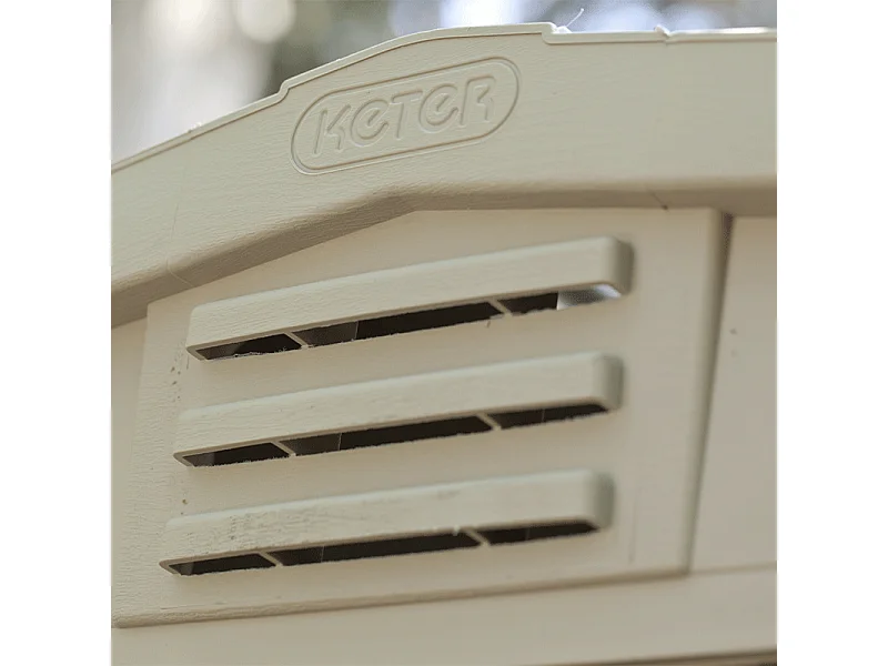 Abri de jardin en résine 4,7 m² Sydney 86 Beige et marron