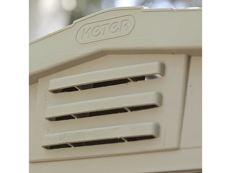 Abri de jardin en résine 4,7 m² Sydney 86 Beige et marron