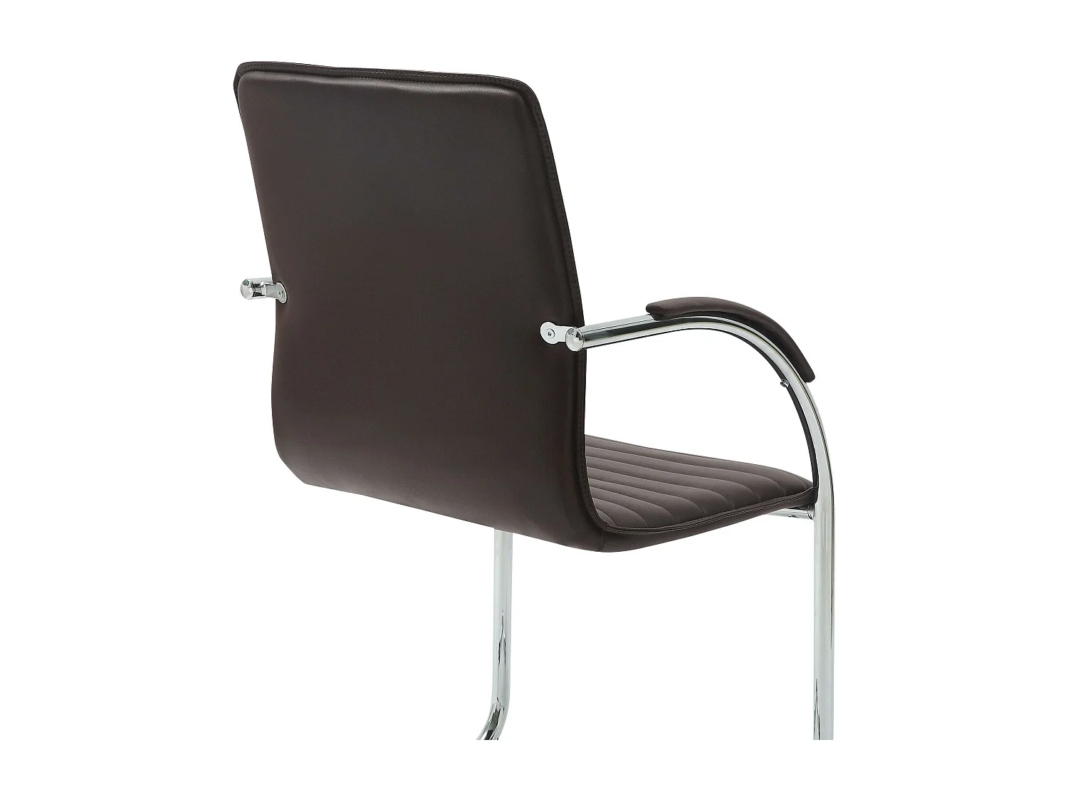 Lot de 2  chaises oscillantes - Similicuir - Marron - Tira