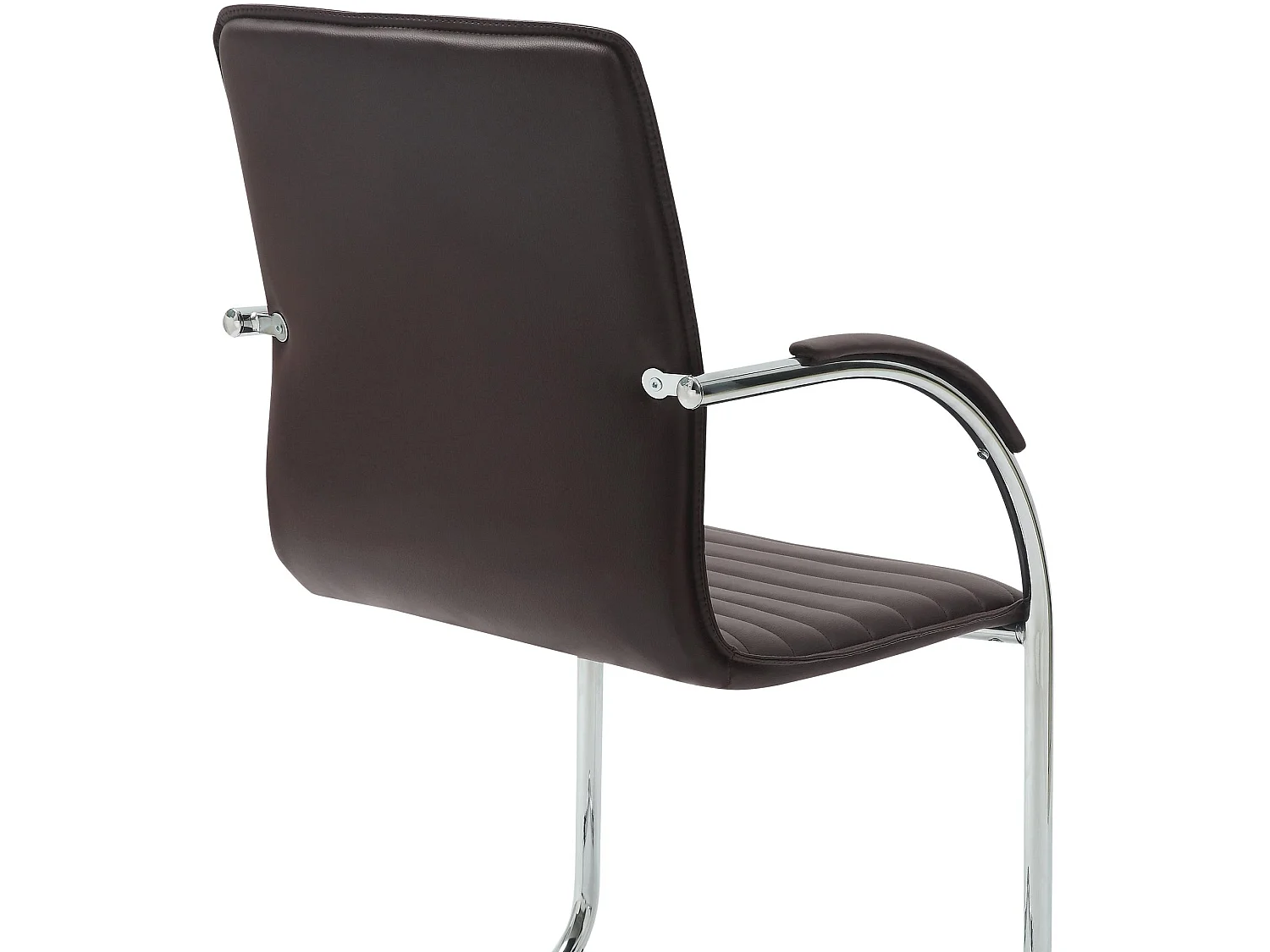 Lot de 2  chaises oscillantes - Similicuir & Noir - Marron - Tira
