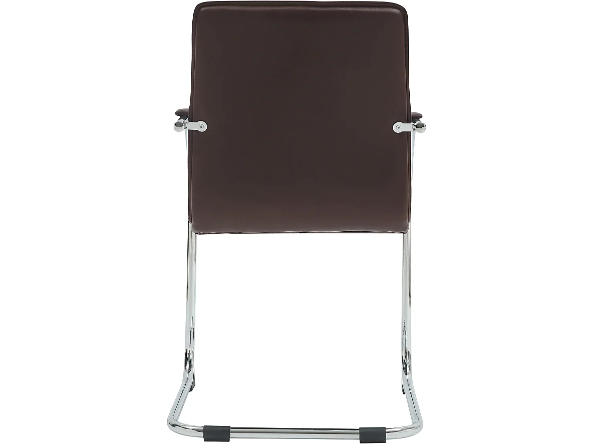 Lot de 2  chaises oscillantes - Similicuir & Noir - Marron - Tira