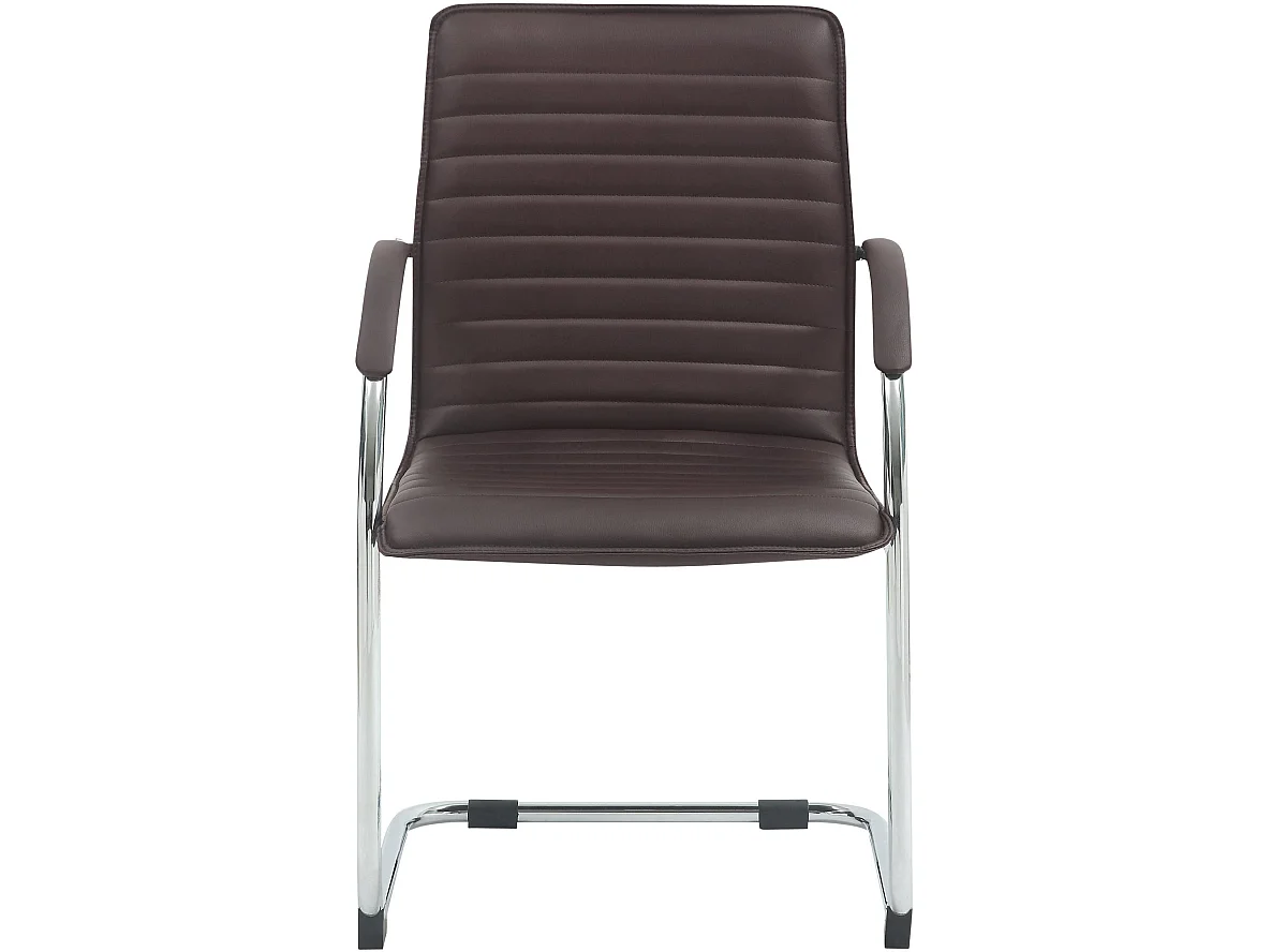 Lot de 2  chaises oscillantes - Similicuir & Noir - Marron - Tira