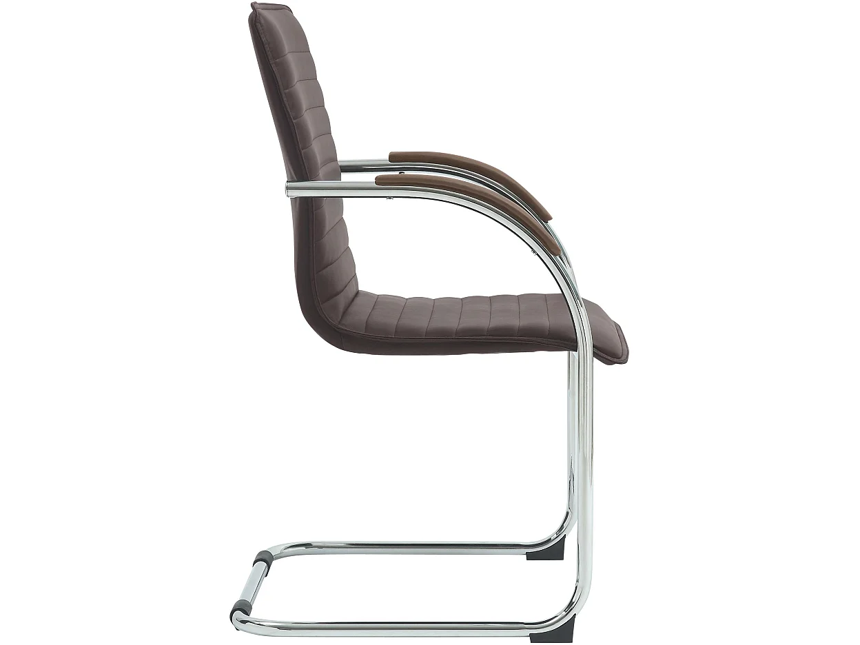 Lot de 2  chaises oscillantes - Similicuir & Noir - Marron - Tira