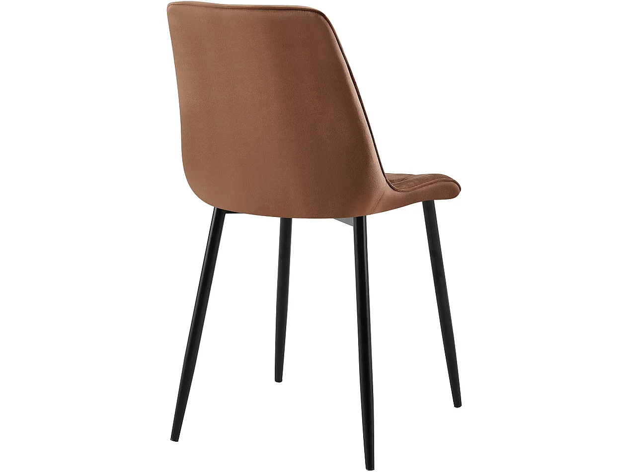 chaise salle à manger - Velours - Marron - Gifford