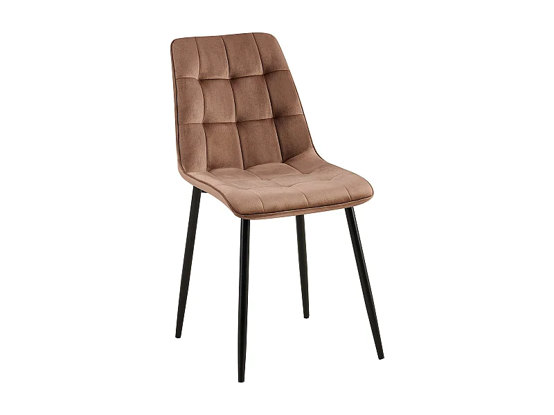 chaise salle à manger - Velours - Marron - Gifford