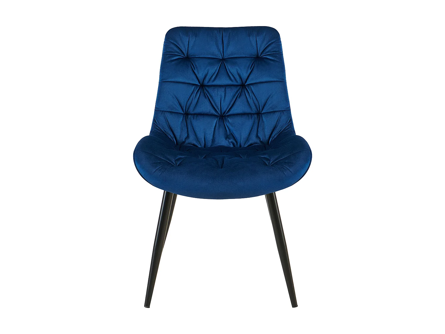 chaise salle à manger - Velours - Bleu foncé - Rossford