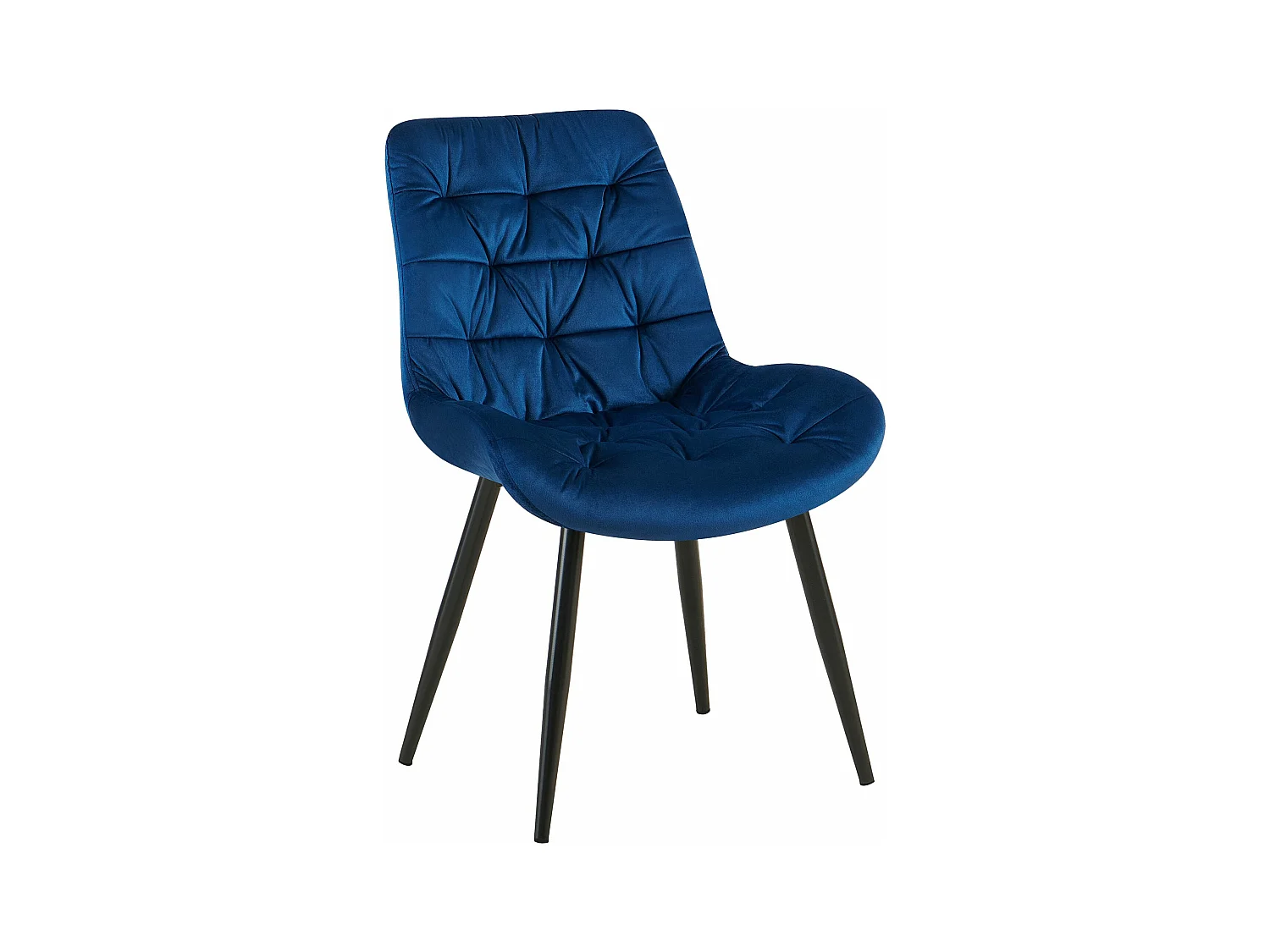chaise salle à manger - Velours - Bleu foncé - Rossford