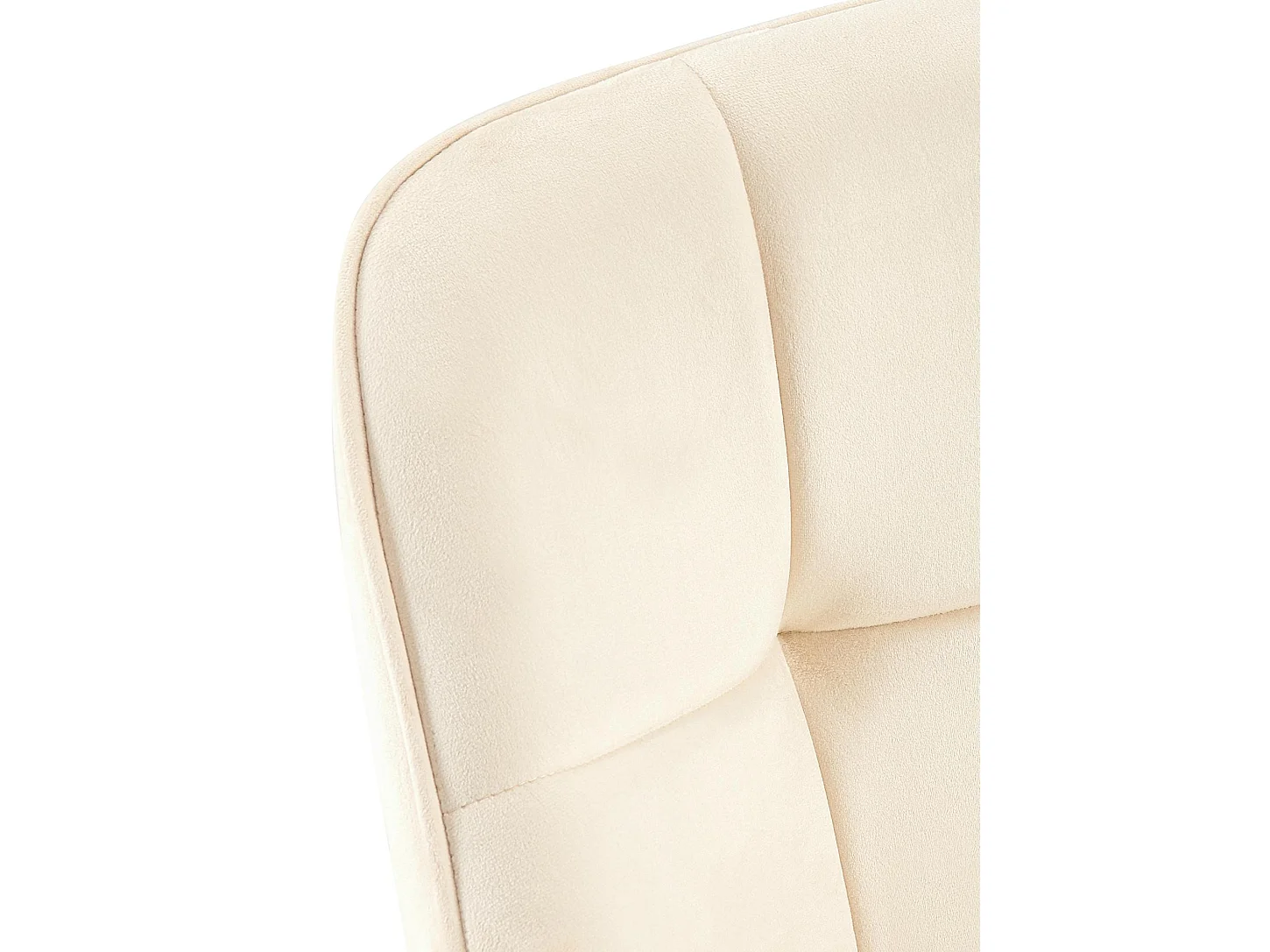 Lot de 2  chaises avec accoudoirs - Velours - Crème - Roseville