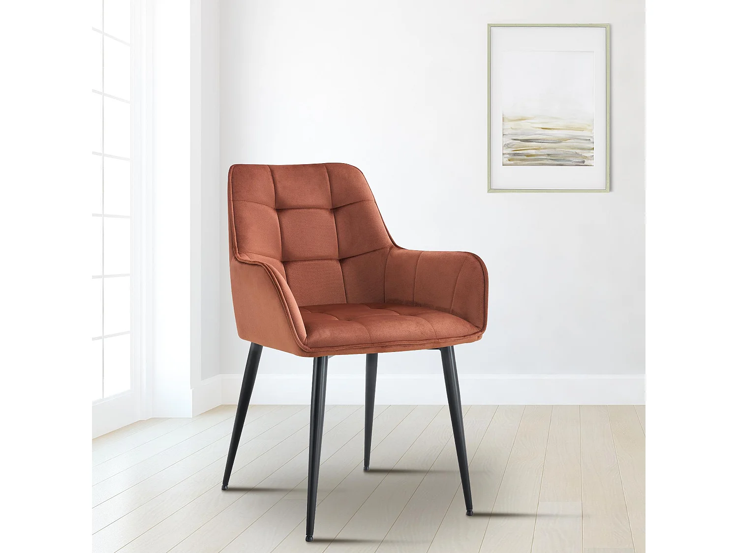 chaise salle à manger - Plastique - Marron - Ferndale