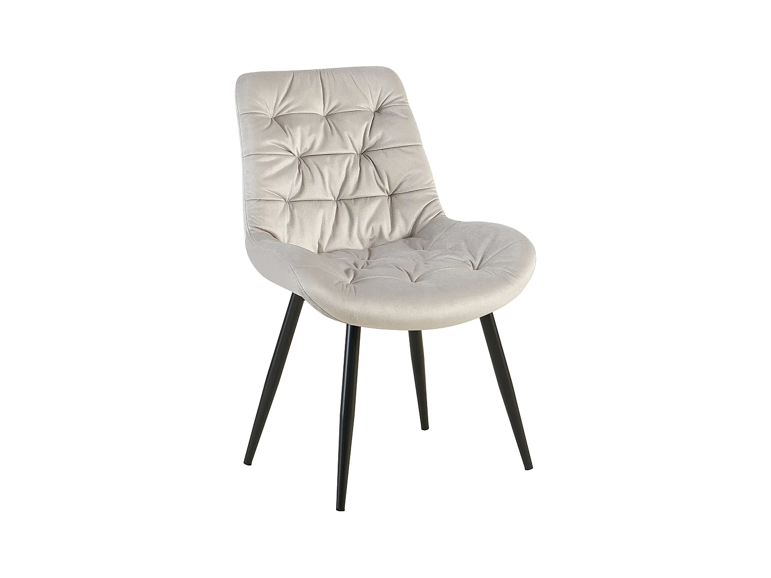 chaise salle à manger - Velours - Gris - Rossford