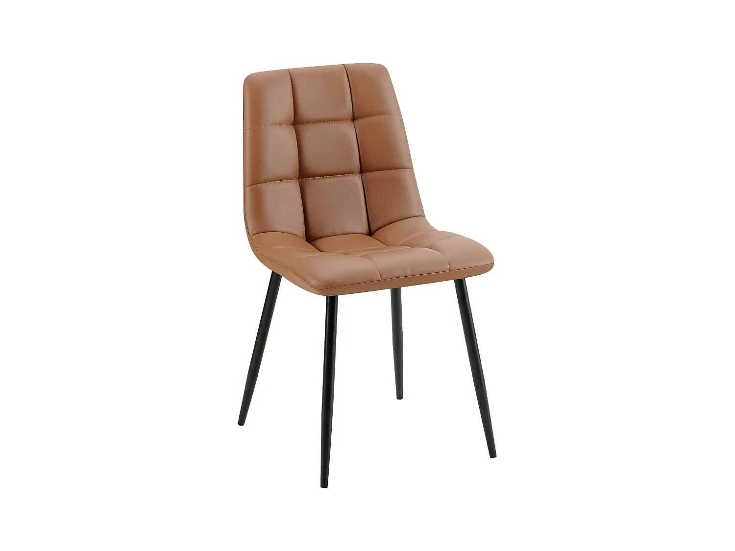 chaise salle à manger - Similicuir - Marron foncé - Antibes