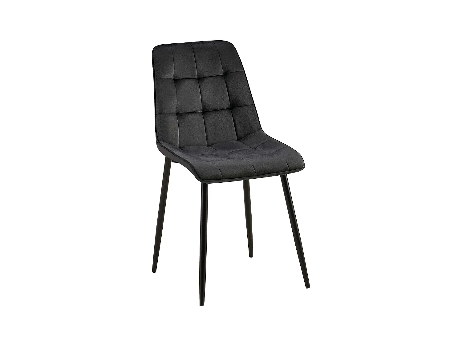 chaise salle à manger - Velours - Noir - Gifford