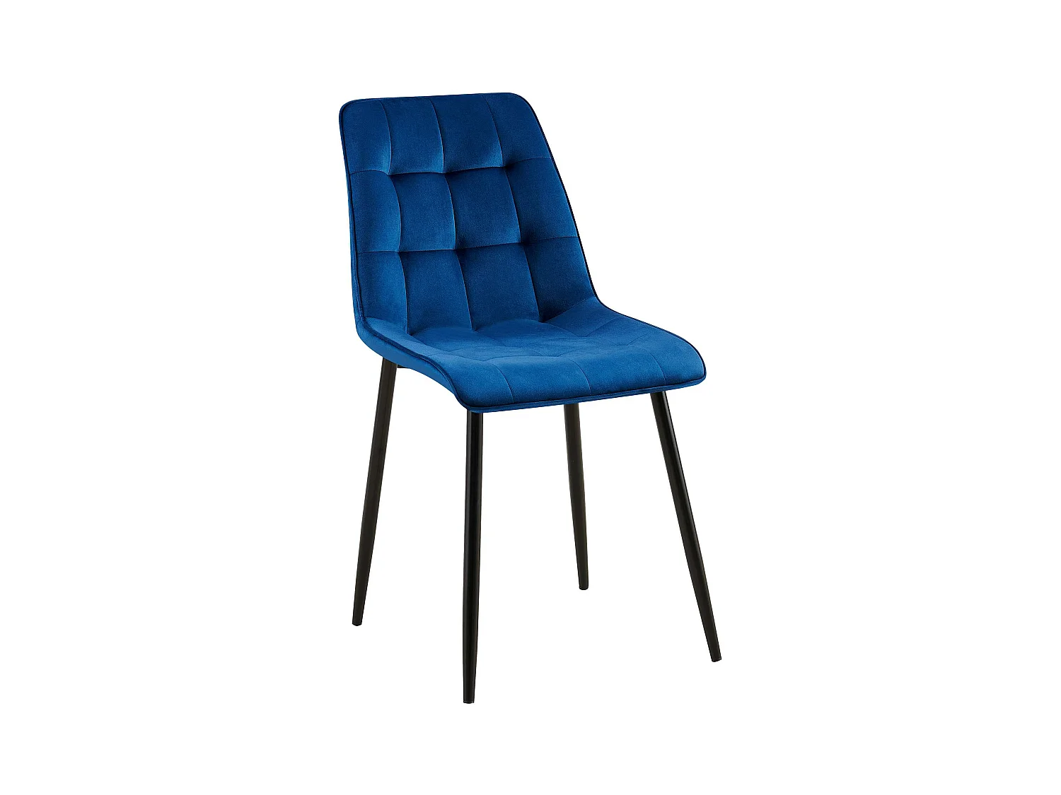 chaise salle à manger - Velours - Bleu foncé - Gifford
