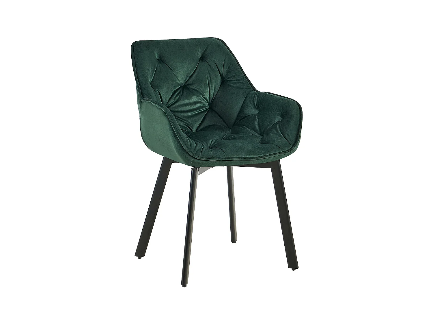 chaises avec accoudoirs - Velours - Vert - Antigo