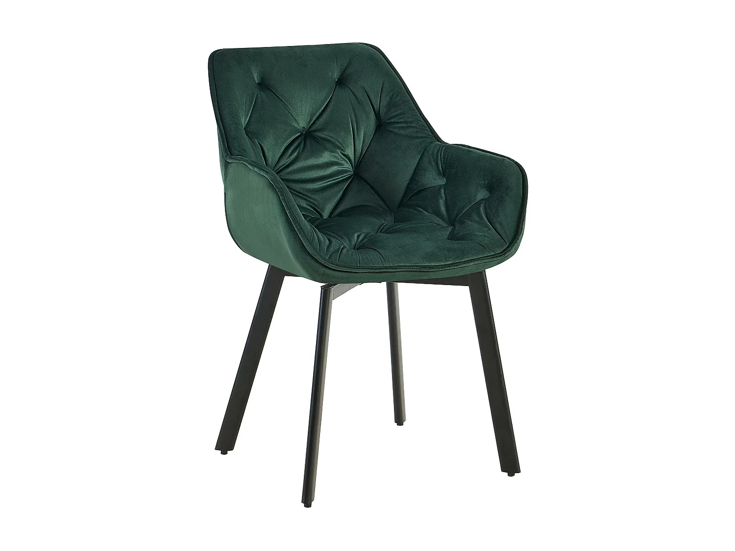 chaises avec accoudoirs - Velours - Vert - Antigo