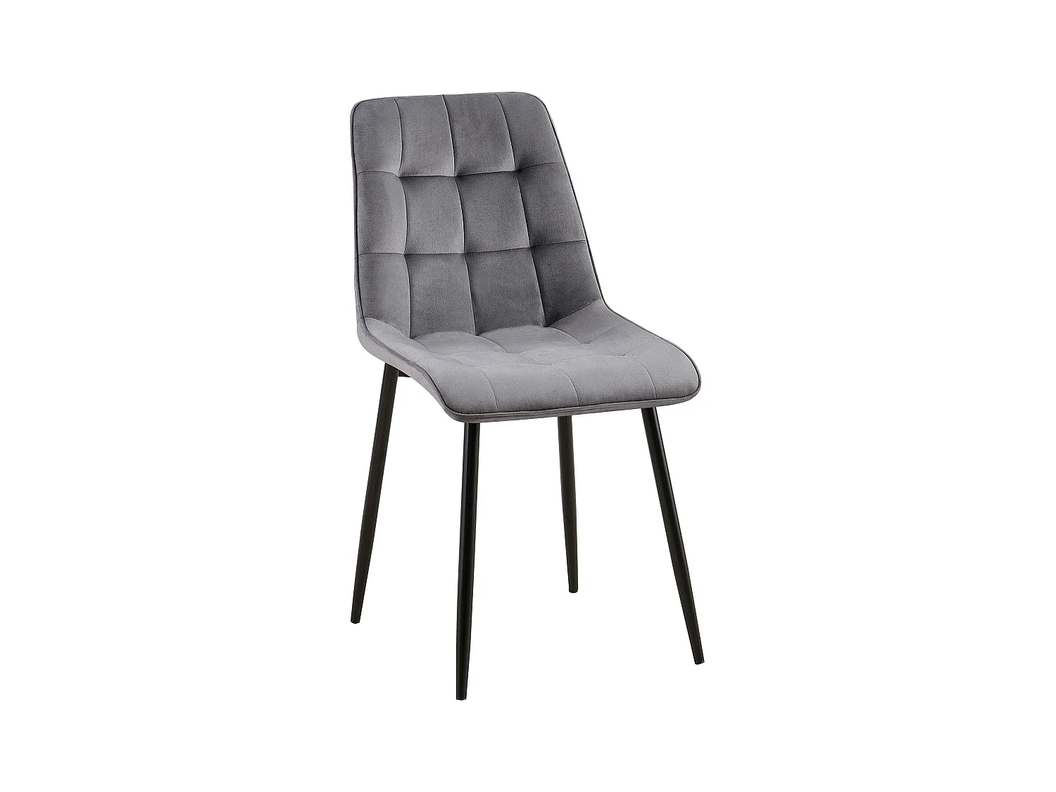 chaise salle à manger - Velours - Gris foncé - Gifford