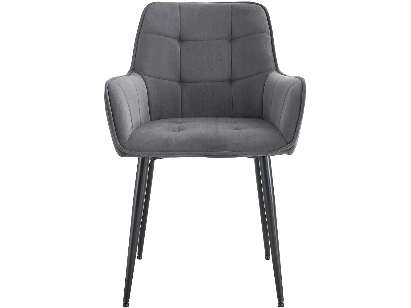 chaise salle à manger - Plastique - Gris foncé - Ferndale