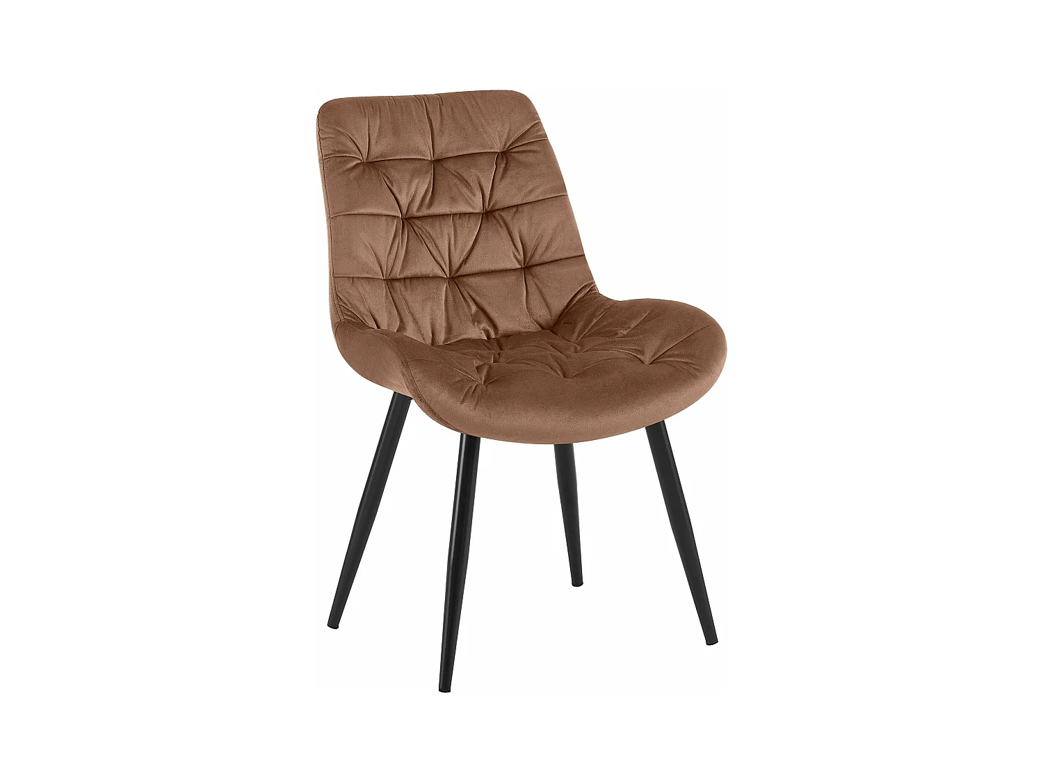 chaise salle à manger - Velours - Marron - Rossford