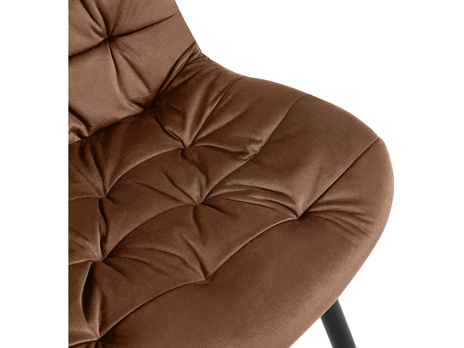 chaise salle à manger - Velours - Marron - Rossford