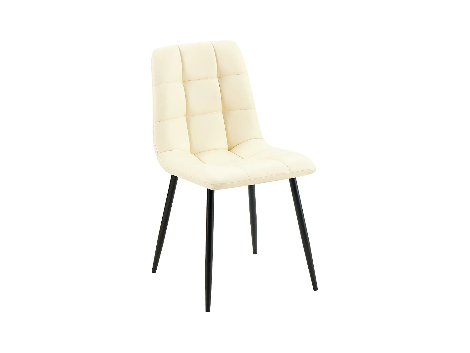 chaise salle à manger - Similicuir - Crème - Antibes