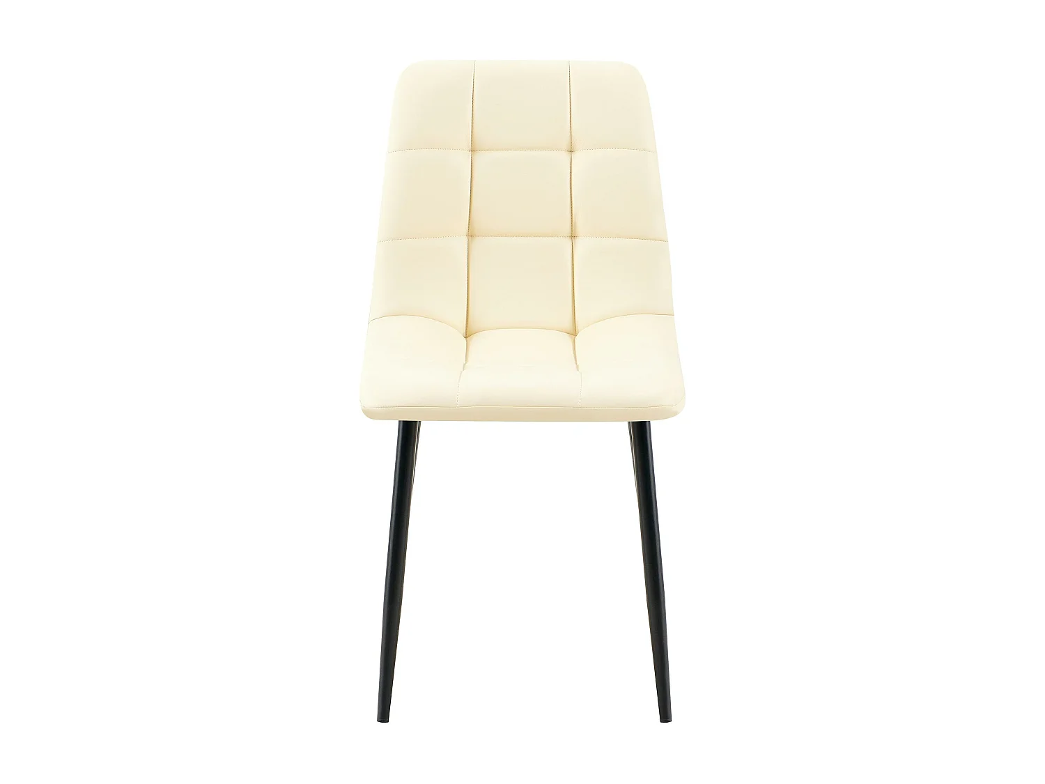 chaise salle à manger - Similicuir - Crème - Antibes