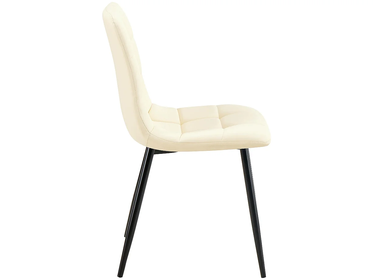 chaise salle à manger - Similicuir - Crème - Antibes