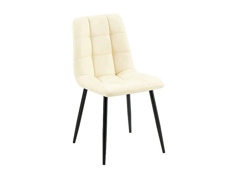 chaise salle à manger - Similicuir - Crème - Antibes