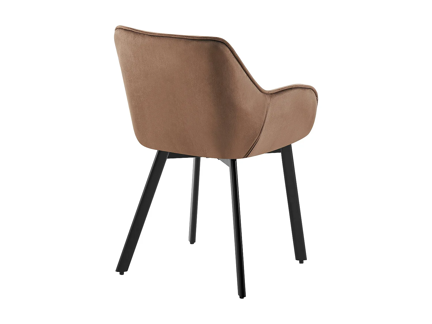 chaises avec accoudoirs - Velours - Marron - Antigo