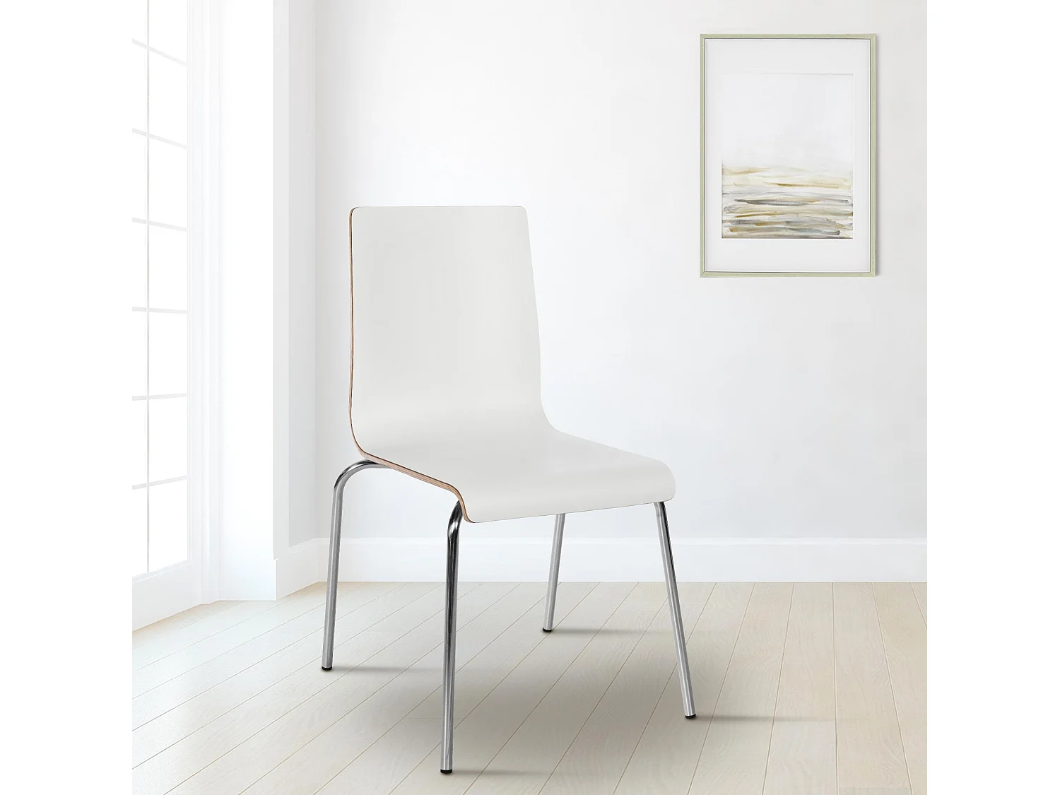 chaise salle à manger - Bois - Blanc - Gahanna