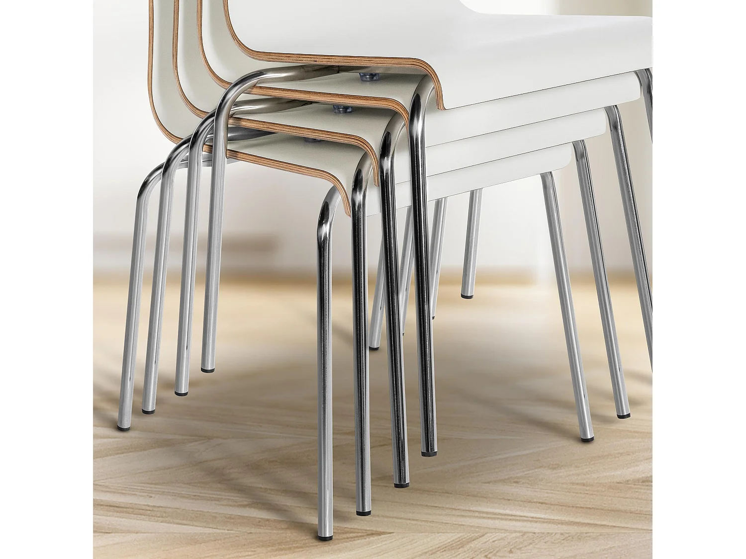 chaise salle à manger - Bois - Blanc - Gahanna