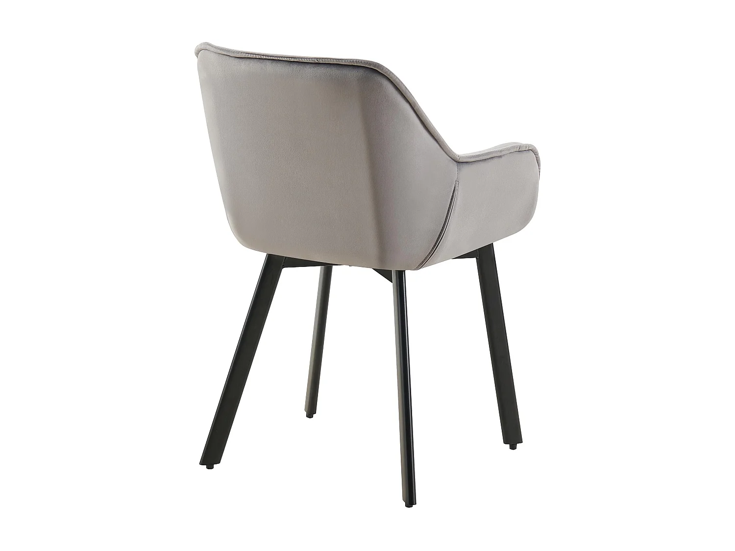 chaises avec accoudoirs - Velours - Gris foncé - Antigo