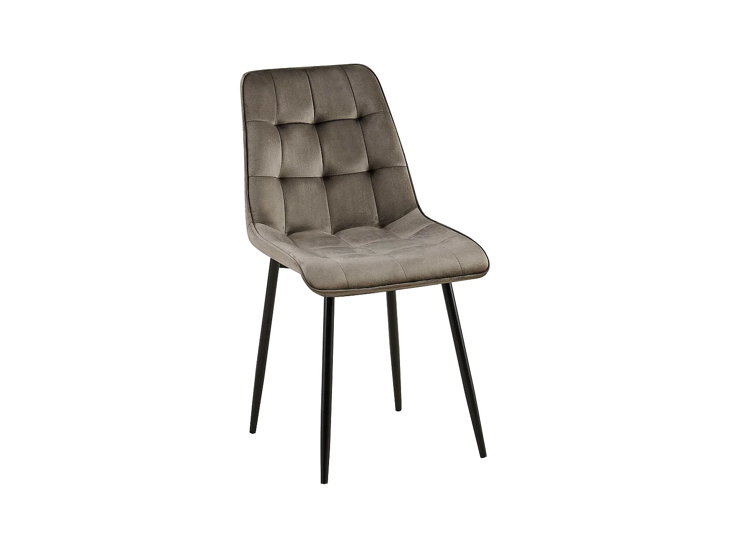 chaise salle à manger - Velours - Anthracite - Gifford