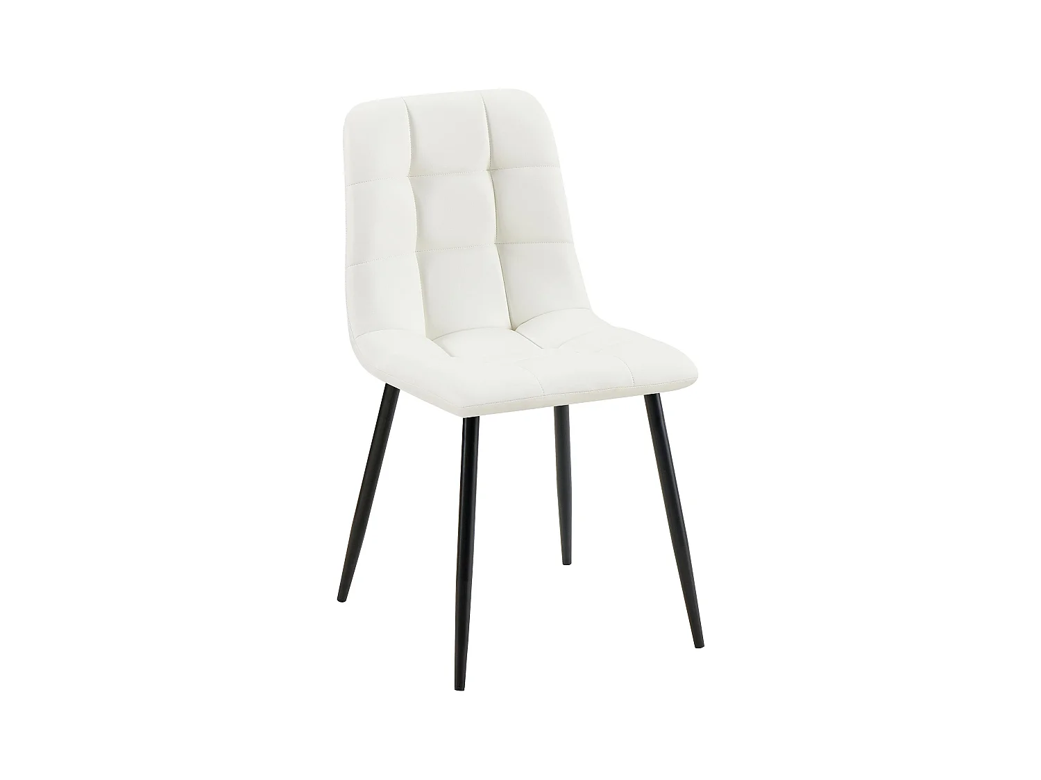 chaise salle à manger - Similicuir - Blanc - Antibes