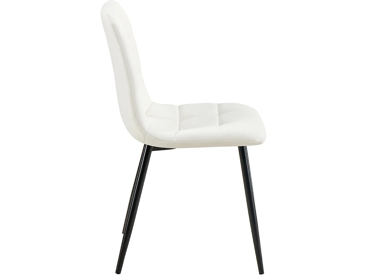 chaise salle à manger - Similicuir - Blanc - Antibes