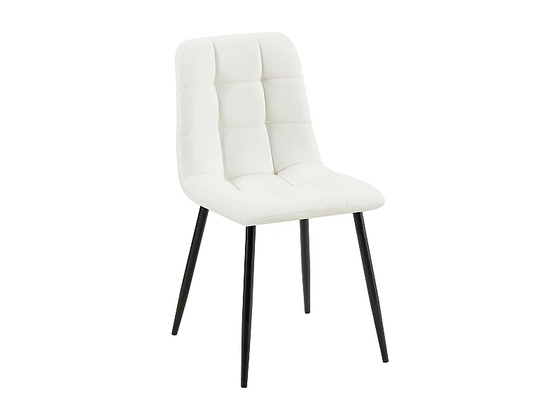 chaise salle à manger - Similicuir - Blanc - Antibes