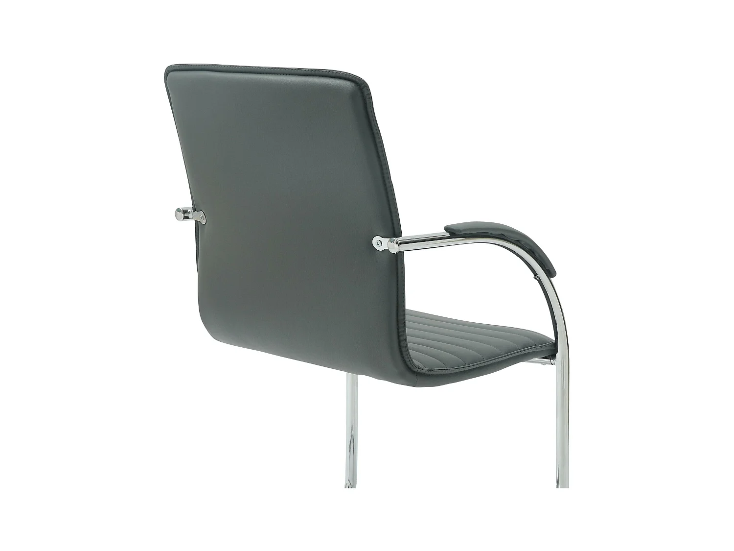 Lot de 2  chaises oscillantes - Similicuir - Gris - Tira