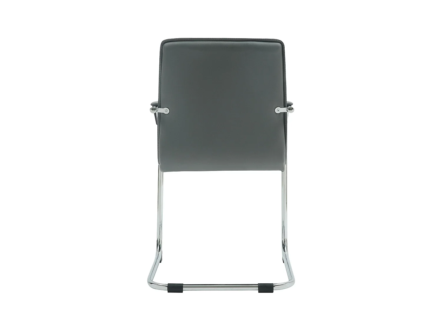 Lot de 2  chaises oscillantes - Similicuir - Gris - Tira