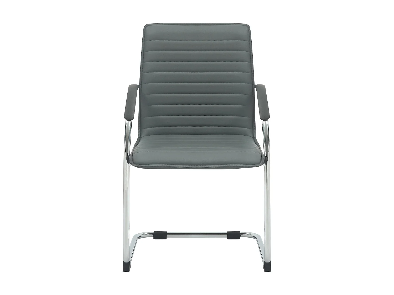 Lot de 2  chaises oscillantes - Similicuir - Gris - Tira