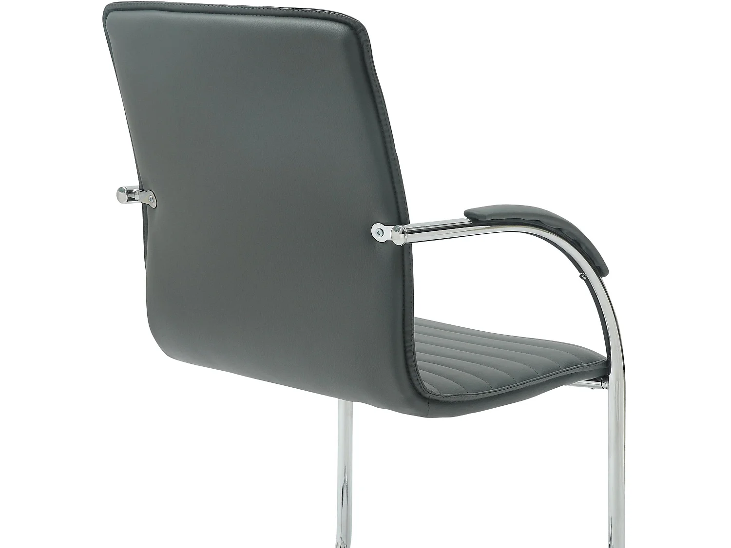 Lot de 2  chaises oscillantes - Similicuir & Noir - Gris - Tira